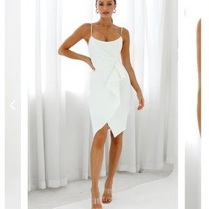 White Knee Length Dress